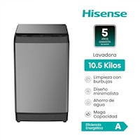Lavadora Hisense 10.5KG Carga Superior WT3K1131UT