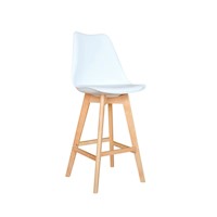 Silla Para Bar Fija Ema Color Blanco Ofideas