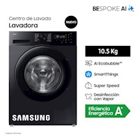 Lavadora Samsung Bespoke AI 10.5KG WW10DG5U34ABPE Negro