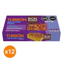 Turron de Doña Pepa BON GIORNO Caja 6KG - 12 cajas de 500g