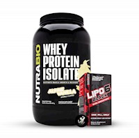 Pack | Whey Protein Isolate Nutrabio 2 lb + Lipo 6 Black UC 60 caps