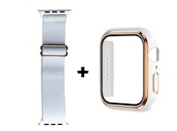 CORREA NYLON + CASE BUMPER PARA APPLE WATCH 40MM - BLANCO