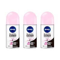 NIVEA Deo Invisible B&W Fem - Clear  Roll On 50ML (x3)