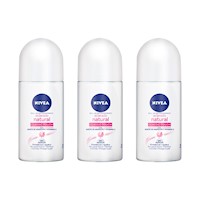 NIVEA Deo Aclarado Natural Classic Touch Roll On 50ML (x3)