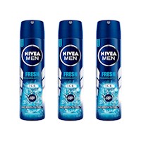 NIVEA Deo Fresh Ice Spray 150ML (x3)