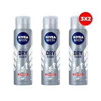 NIVEA Deo Silver Protect  Spray 150ML (x3)