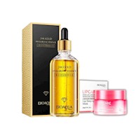 Dúo Bioaqua Reafirmante Serum Facial Oro 24K 100Ml Y Bálsamo Labial 20Gr