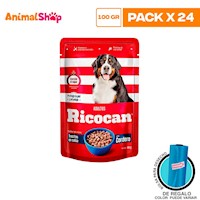 Ricocan Adulto Trocitos Cordero Pouch 100Gr X24 Un