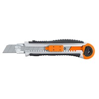 Cuchilla trabajo pesado 18 mm con alma metálica y grip, Expert Truper