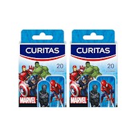 Pack X2 Curitas Marvel Avengers Strips 20Unds