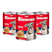 Paté de Cordero para Perro Adulto Ricocan 330g 3 Unidades