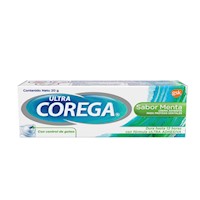 Corega Ultra Crema Adhesiva Sabor Menta - Tubo 20 G