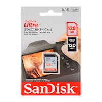 SANDISK MEMORIA SD ULTRA SDXC 128GB UHS-I CLASE-10 U1 120MBS