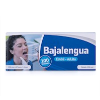 Baja Lengua de Madera Estéril para Adulto CAJA 100 UND