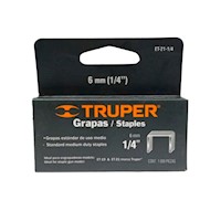 Grapas 1/4 Truper 6,0mm Para Et-19 Y Et-21 Tapizar 1000pcs