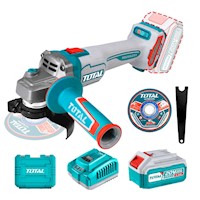 Amoladora inalambrica 1200w + batería 4ah y cargador Total