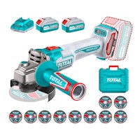 Amoladora 4½" 1000w + 2 baterías 4ah y cargador Total