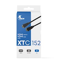 Cable HDMI XTECH XTC-152 HDMI MACHO a HDMI MACHO 3M de largo