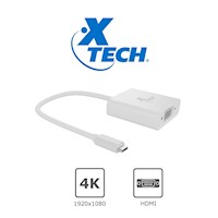 Adaptador con Conector USB Tipo-C Macho a VGA Hembra XTC-551