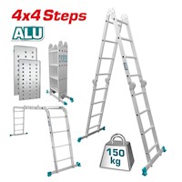 Escalera multiposicion 16 peldaños incluye plataformas Total