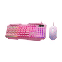 COMBO TECLADO Y MOUSE XTECH XTK-540S ROSA