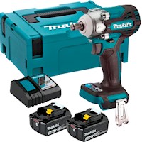 Llave de Impacto 1/2" 18V LXT BL 330Nm 2 Bat + Set Dados Makita DTW300TJX3