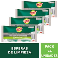 Pack X4 Esfera De La Limpieza Scotch Brite X2