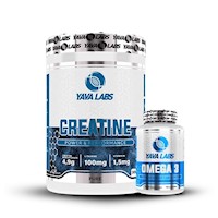 Creatina Monohidratada Yava Labs 300Gr + Omega 3 90 Softgel