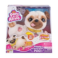 Poppy Pug Interactivo Pets Alive Zuru