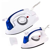 Mini Plancha con Vaporizador Plegable Viaje Blanco