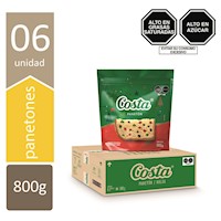 PANETON COSTA BOLSA 800 GR X6 UNIDADES