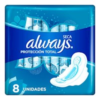 Always Protección Total Malla Seca 8 unidades