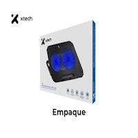 Base de Enfriamiento Xtech XTA-156 para Laptop 15.6" 2 Ventiladores LED Azul