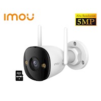 Cámara Seguridad WiFi BULLET 2E 5MP Exterior Visión Nocturna + SD 64GB
