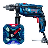 Taladro Percutor Bosch GSB 13 RE MP + Set 34 Piezas