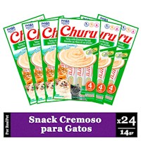 Snack Cremoso Gato Churu Sabor Atun y Pollo 24 x 14gr