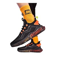 Zapatillas Pic Runner YJ-220501-DZ-2 talla 41US negro con naranja para hombre