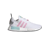 Zapatillas Adidas NMD_R1 talla 7US color blanco con rosado para mujer