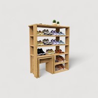 ZAPATERA ESTANTE CON BANCO INCLUIDO – COLOR TRIBECA