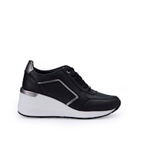 Zapatilla Casual REC-2505 Neg/Peltr Viale Cuero
