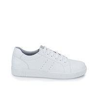 Zapatilla Escolar Unisex Casual ANGEL-081 Blanco Rabbit Cuero