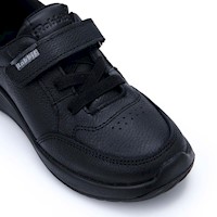 Zapatilla Escolar Casual ALEX-055 Negro Rabbit Cuero