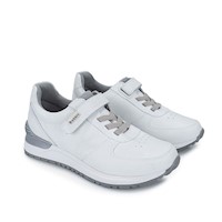 Zapatilla Escolar Unisex Casual ANDREI-025 T Blanco Rabbit Cuero