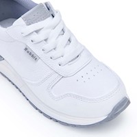 Zapatilla Escolar Unisex Casual ANDREI-027 K Blanco Rabbit Cuero