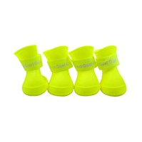 Zapatos de silicona para mascotas perros amarillo talla L