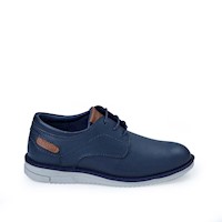Zapato Derby Casual ANGEL-2537 Azul Rabbit Cuero