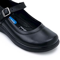 Zapato Escolar Ballerina Casual MANA-055 Negro Rabbit Cuero