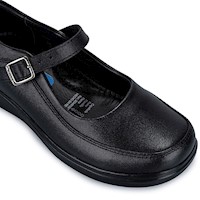 Zapato Escolar Ballerina Casual MANA-057 Negro Rabbit Cuero