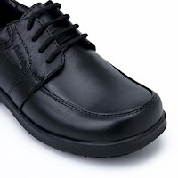 Zapato Escolar Derby Casual PEPE-008 K Negro Rabbit Cuero