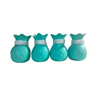 Zapatos de silicona para gatos anti arañazos turquesa